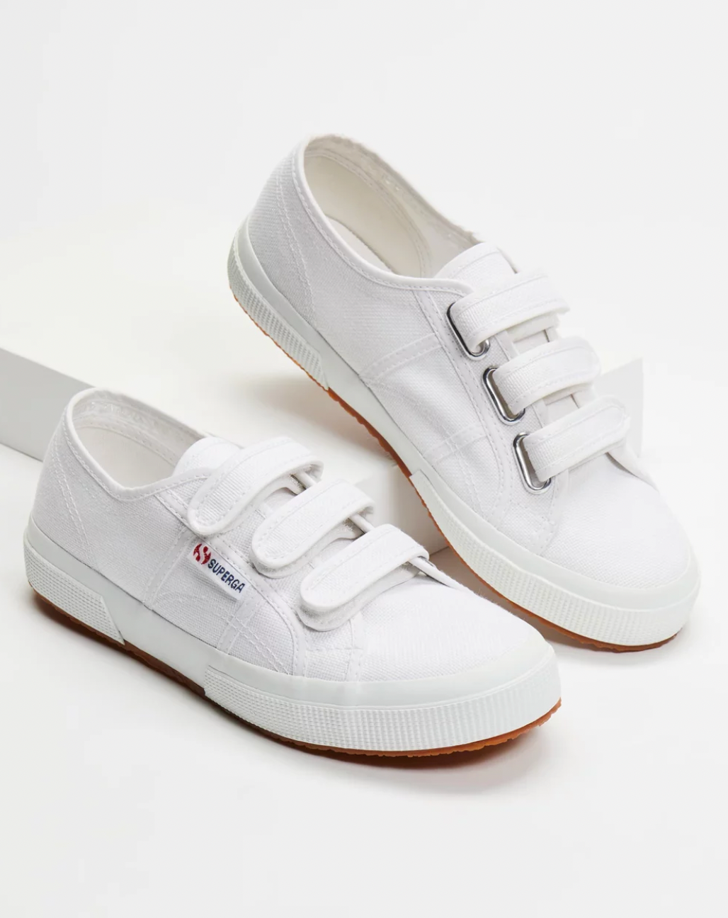 Superga woven slip on sales